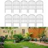 10Pieces Iron Garden Fence Borders Accessory for Dogs Multipurpose with Ground Stake Flower Bed