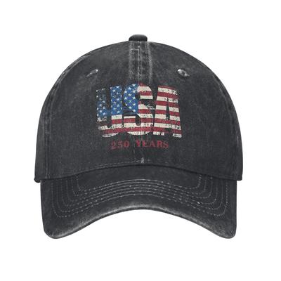 Boné de Baseball Acessórios para Aniversário Americano de 250 Anos para Homens Mulheres Chapéu Trucker Ajustável