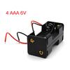 4x 6x 8x AAA Battery Box Case Holder with Wire Leads Side By Side Battery Box Connecting Solder for 4-8pcs AAA Batteries