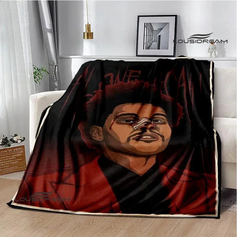 Singer The Weeknd Print Blankets Flange Warm Blanket Soft and Comfortable Home Travel Bed Blanket Picnic Blankets Birthday Gift