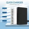 60W USB Charger Station 10 Port Desktop USB Fast Charger for Smart USB Charger for Multiple Devices Smart Phone Tablet Laptop
