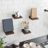 4 Stück Holz Wandmontierte Regale Einfache Pflanzen Blumentopf Tabletts Langlebige Blumenständer für die Küche