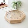 KATOMOKU muku clock 2 Octagonal Natural Wall Clock with Continuous Second Diameter km-45NARC8 Hand, 30.0cm (Radio-controlled)