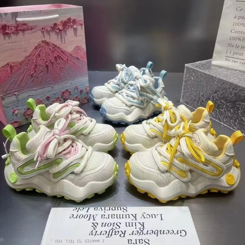 Fashion Muffin Versatile Shell Head Platform Women's Sports Casual Shoes 2025 Summer New Big Head Heightened Daddy Shoes