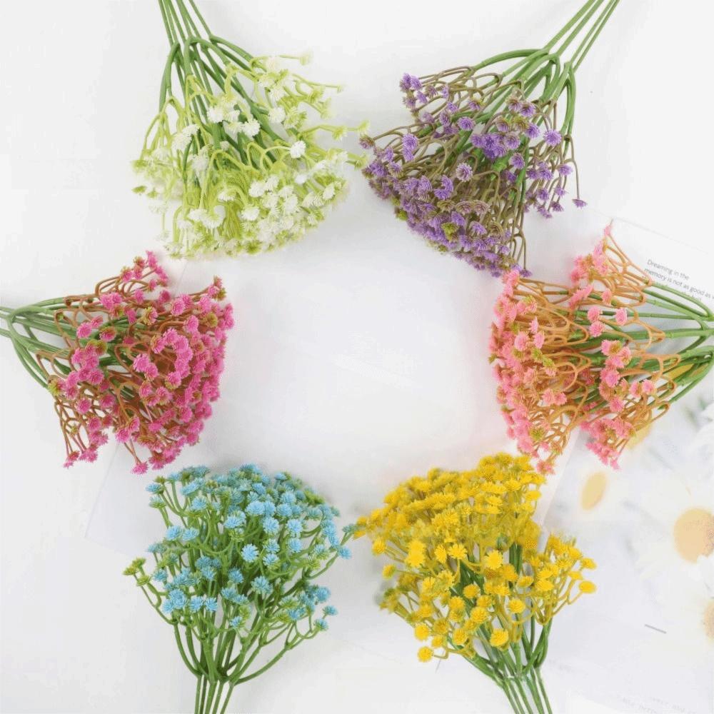 30Pcs Real Touch Fake Gypsophila Bouquet 29cm Length Artificial Flowers Bouquets  Party Decoration