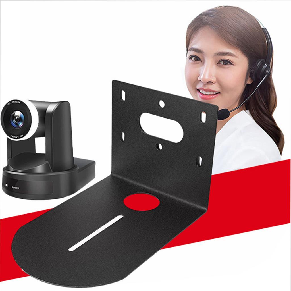 Alloy Video Conference Bracket With Integrated Wire Organizers And Equipment Tray Supports 50kg Weight Capacity