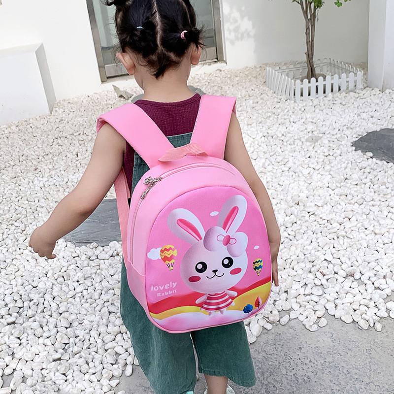 Cute Pink Cat Nylon Backpack For Preschoolers Trendy And Breathable School Bag