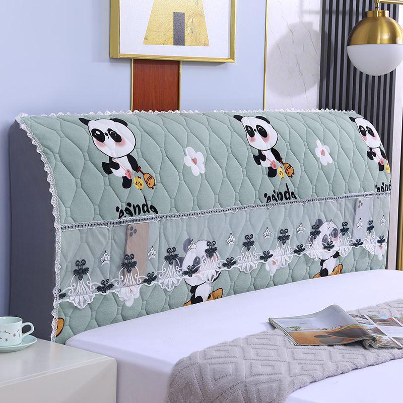 Protetor de Cabeceira de Madeira Maciça Acolchoado Anticolisão em Camurça