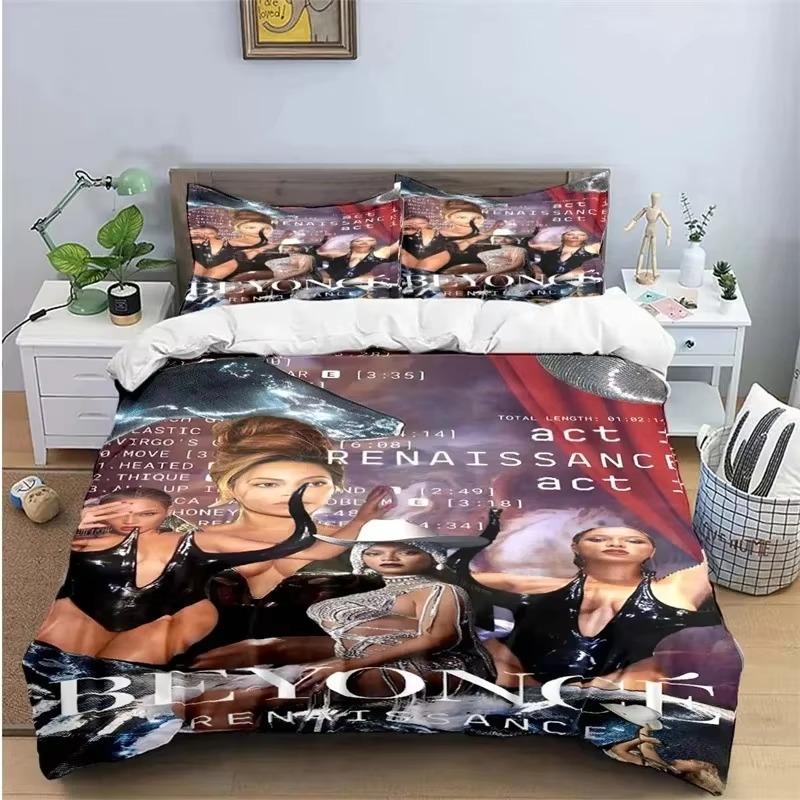 Pop Sängerin B-Beyonce Bettwäscheset Jungen Mädchen Einzelbett Queen King Size Bettbezug Kissenbezug Bett Jungen Erwachsene Heimtextilien