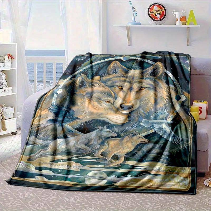 Wolf Pack Wilderness Blanket Flannel Blanket Throw Blanket Sofa Cover Blanket Soft Premium Blanket Picnic Blanket Tv Blanket Gifts