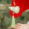 Chinese Style Gourd Sachet Pendant Hanfu Brocade Embroidered Bag Pouches Tassel Pendant New Year Home Wall Hanging Lucky Bags