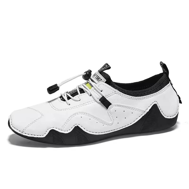 Men's High Quality Casual Shoes Breathable Perforated Fashionable Lace Up Shoes Lightweight Comfortable Versatile Walking Shoes