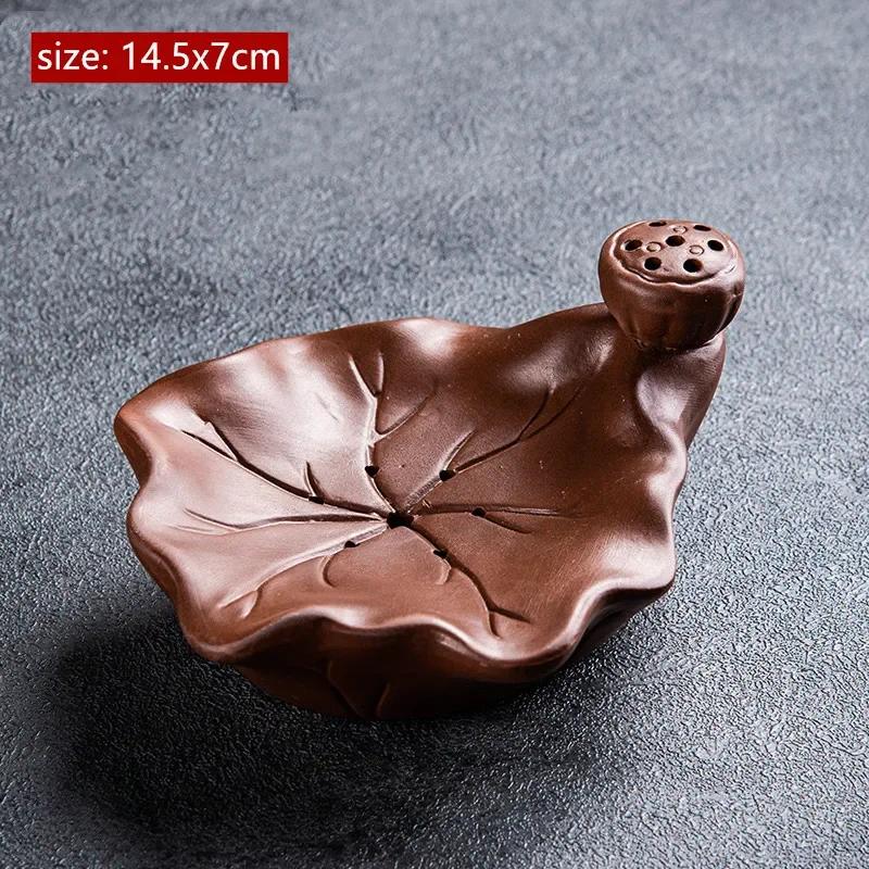 

Chinese Purple Clay Tea Tray Household Water Storage Type Tea Sea Creative Zisha Pot Bearing Antique Tea Set Trays Decorative