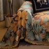 Camellia White Feather Non-slip Luxury French Sofa Throw Blanket