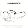 Retro Y2K Square Pochromic Eyeglasses Copper Alloy Frame Business Fashion Glasses for Men and Women