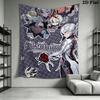 Genshin Impact Wall Tapestry Aesthetic Wall Hanging Printed Fabric Blanket Decorative Tapestries for Bedroom Living Room Home Decor