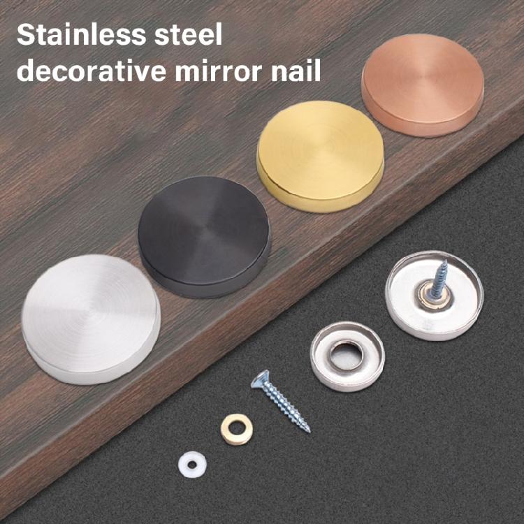 Pack of 40 Mirror Screw Caps Steel Decorative Covers Wall Decoration Fasteners Simple To Use for Bathroom & Kitchen Use