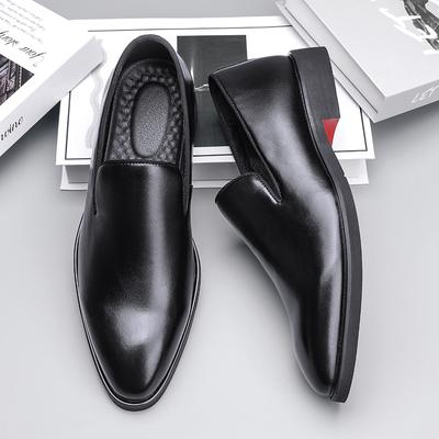 Fashion Business Formal Slip-On Leather Shoes Men's Casual Moccasins Black Wedding Shoes Dress Fashion Oxford Shoes Pointed Office Shoes