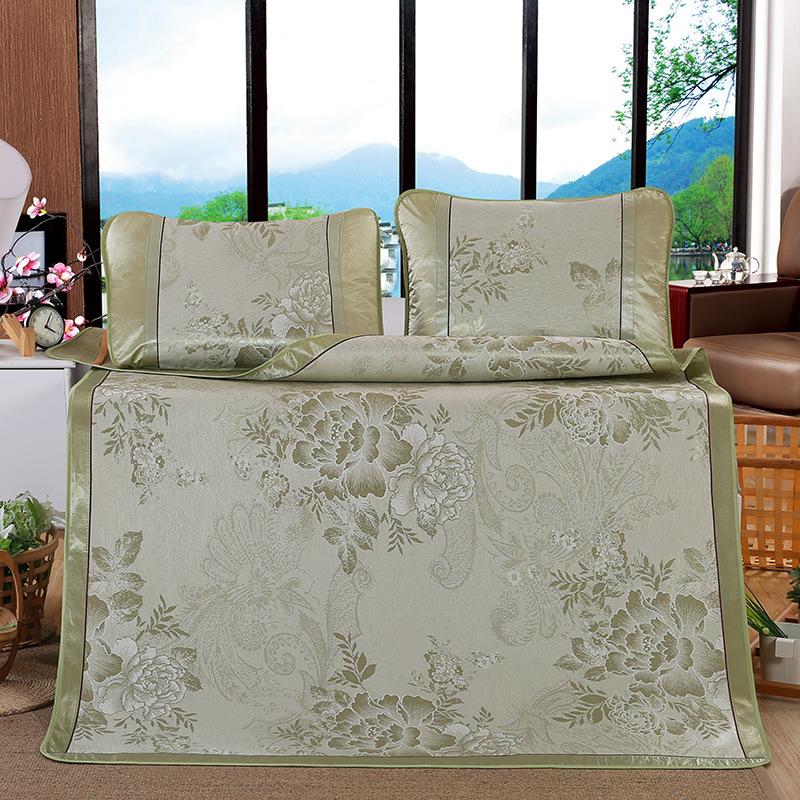 Summer Ice Silk Cold Mat Three Piece Set Folding Mat Thickened Air Conditioning Mat 1.8m Bed Student Dormitory Soft Mat 1.5m