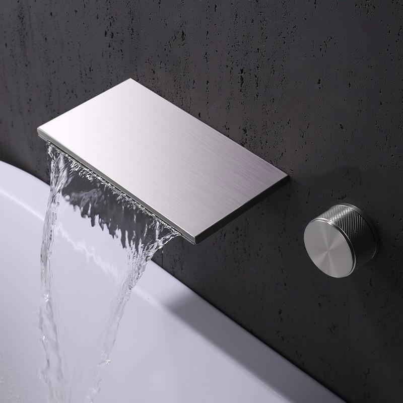 New Bathroom Faucet Basin Faucet Wall Mounted Sink Faucet Lavotory Faucet Basin Taps Hot Cold Waterfall Mixer Tap Crane