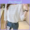 Elegante Blusa de Estilo Coreano para Primavera e Verão com Mangas de Sete Partes para Uso Versátil