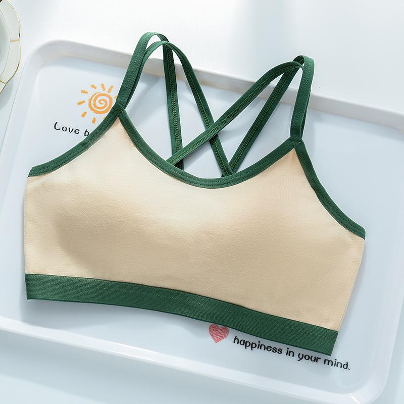 anti-light tube top women's fixed cup integrated type without steel ring, beautiful back, thin shoulder straps, chest-wrapped breathable underwear