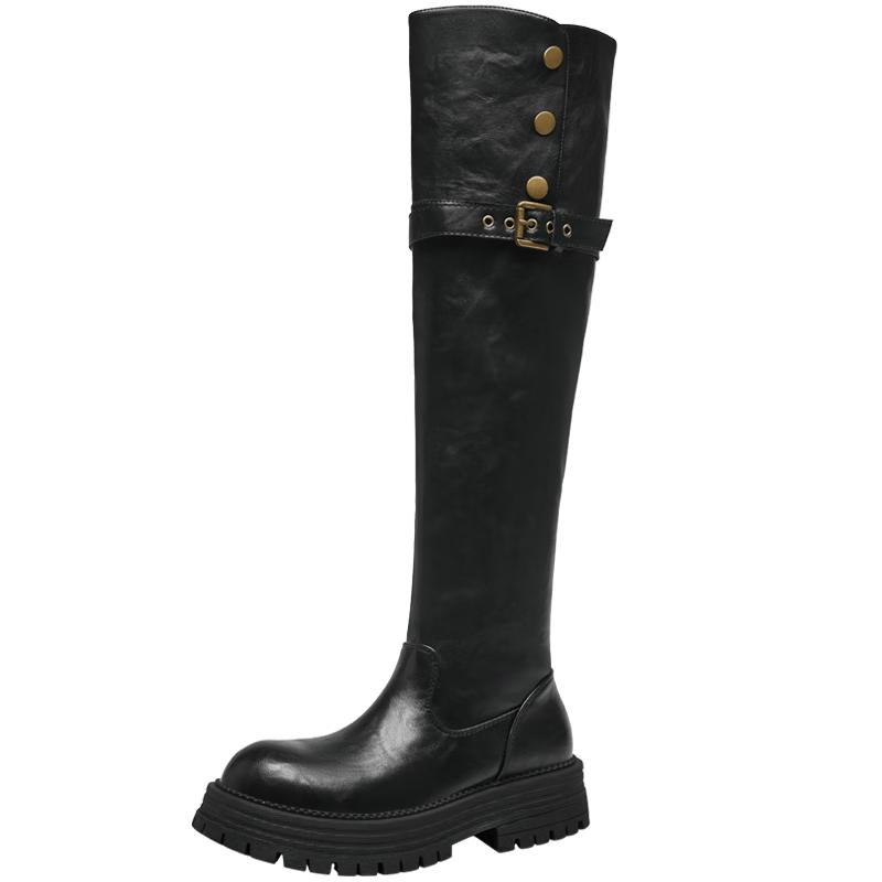 ZHR Women s Winter Plush Over-the-Knee Platform Rider Boots MR02A 35-40
