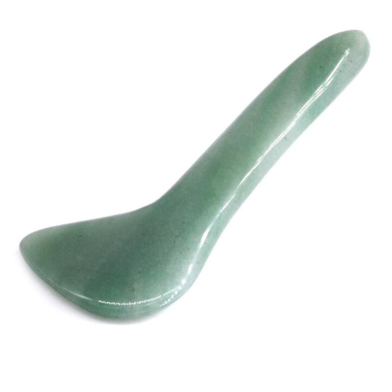1X Natural Aventurine Jade Stone Guasha Massage Tool Acupuncture Spa Massager