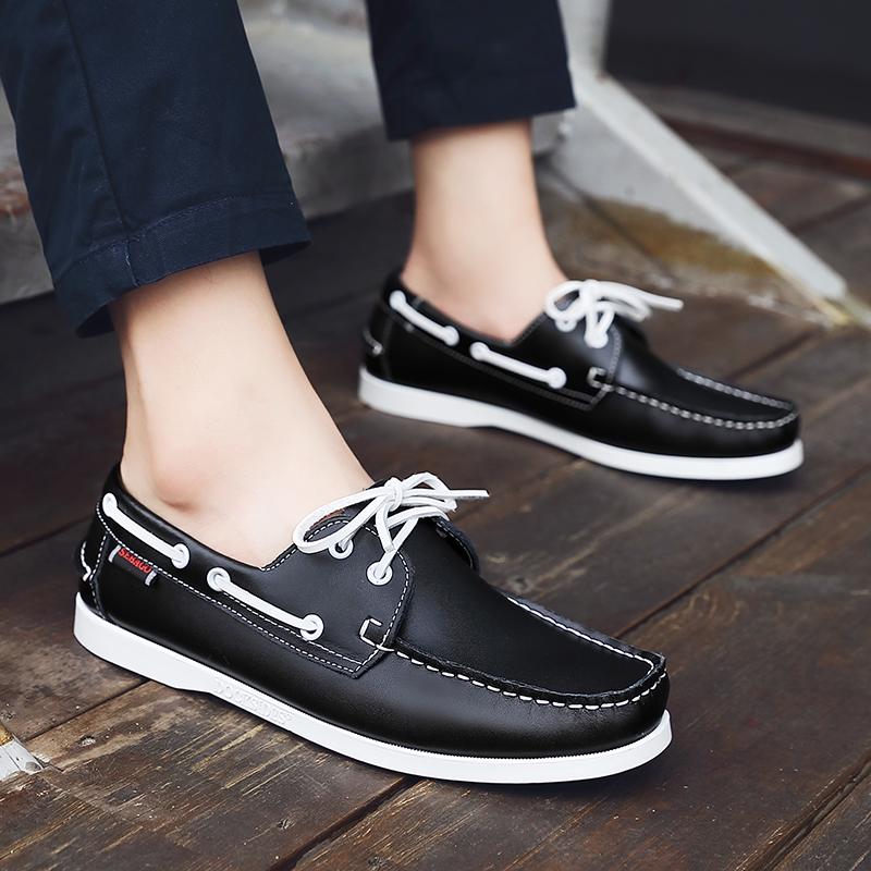 Men's 2-Eye Boat Shoe Non-Slip Casual Driving Walking Moccasin Penny Loafers