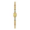 BS New Women's Quartz Watch Vintage-Inspired Square-Case Multi-Colored Gemstone “Rainbow” Luxury-Style Women's Watch FA1857
