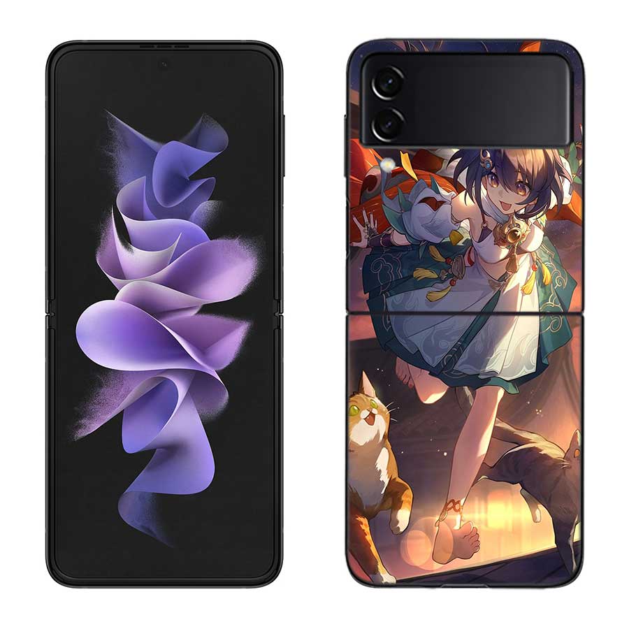 

Star Rail Yunli Phone Case For Samsung Z Flip 7 6 5G Galaxy Z Flip 5 4 3 Black Hard Cell Cover Luxury PC Shell Coque Samsung Z Flip 6 5G