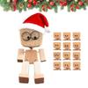 12 Expressions Christmas Shaking Wooden Man Leg-swinging Leg Shaking Wooden Figure  Desktop