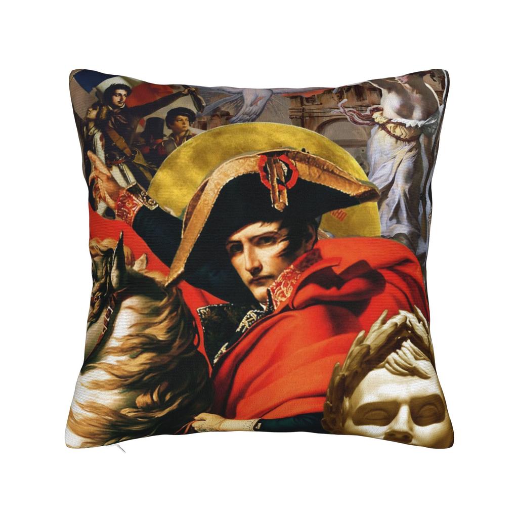 Napoleon Bonaparte Crossing the Alps Pillowcase Printed Polyester Cushion Cover Decor Art Throw Pillow Case Cover Seat Zipper