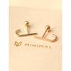 14K Minimal Stick Ear Cuff Piercing Earrings