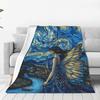 Butterfly Fairy Blanket Printed Throw Blanket Plush Fluffy Flannel Fleece Blanket Soft Throws for Sofa Couch and Bed