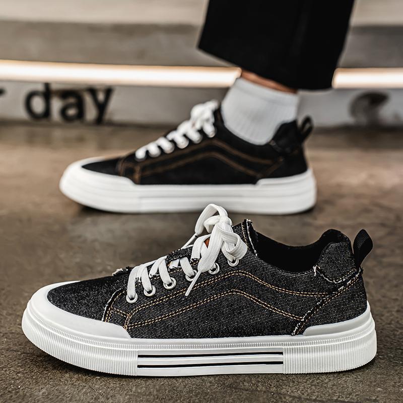 New Spring Student Breathable Thin Denim Cloth Shoes Casual Sports Large Size Board Shoes