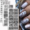 PICT YOU 12*6cm Nail Art Vorlagen Stempelplatte Design Blume Tier Glas Temperatur Spitze Stempelvorlagen Platten Bild