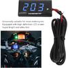 Motorbike Water Temperature Gauge Motorcycle Digital LCD Gauge Ultra Thin DC 12V 18mm Sensor Adapter Universal Fit for Most Motorbikes (Blue)