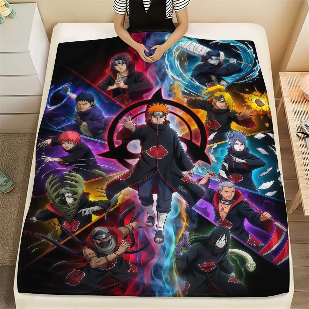 Naruto Naruto Konoha Collection flannel blanket, cozy for home living room, perfect gift choice 75x90cm
