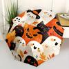 1pc Halloween Ghosts Auto Open/Close Umbrella with One Touch Button,, Windproof Design   Lightweight Portable Umbrella for Women & Men6149