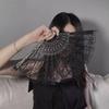 1Pcs Sweet Folding Lace Fan Lolita Decorative Fan New Chinese Dance Fan  Photography Photo Prop