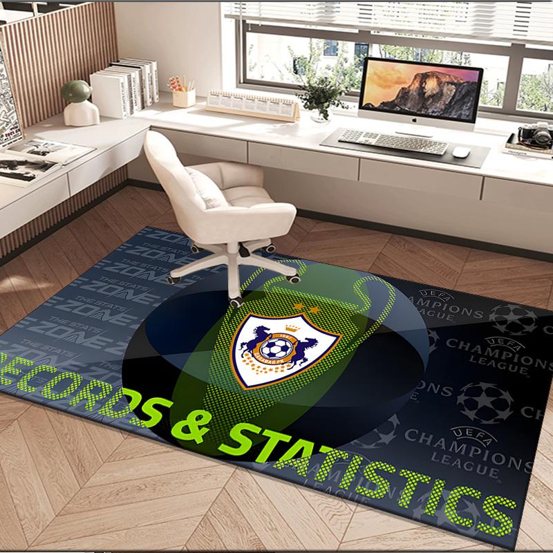 1PC rug Soccer Team Qarabag Design Carpet, Chair Rug,Area Rug for Office Bedroom living rooms bedroom, Doormat decor Christmas fan gifts