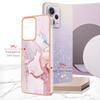For Xiaomi Poco X5 Pro 5G/Redmi Note 12 Pro Speed 5G/Note 12 Pro 5G TPU Case with IMD Marble Pattern Electroplated Back Cover
