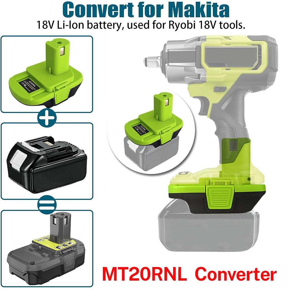 MT20RNL DM18RL Adapter For Makita/Dewalt/Milwaukee 18V Lithium battery Convert to For Ryobi 18V Power Tool Converter