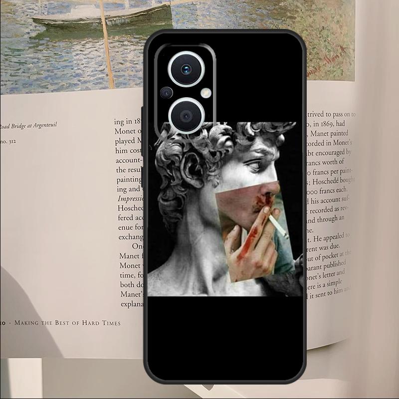 

Plaster Statue Aesthetic Art Cover For OPPO Reno 14 13 11 10 Pro 12F 11F 13F 14F 7 8 Lite OPPO Find X6 X5 X8 X9 Pro Case OPPO Find X9 Pro