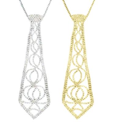 Collana alla moda con strass, cravatta, collare, gioielli in cristallo, girocollo, cravatta per donne, accessori da collo per feste e uso quotidiano