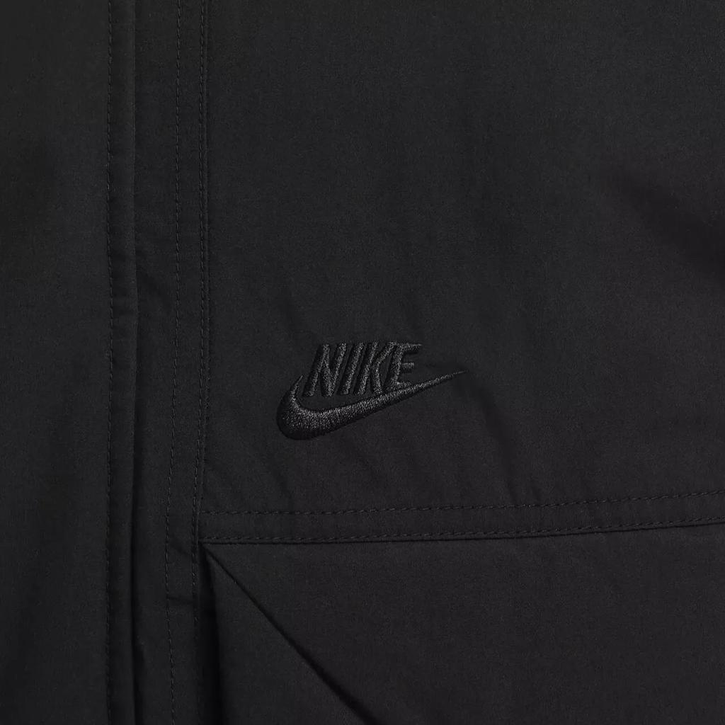 Nike Embroidered Logo Solid Stand-Collar Vest Men Vest Black DQ4304-010