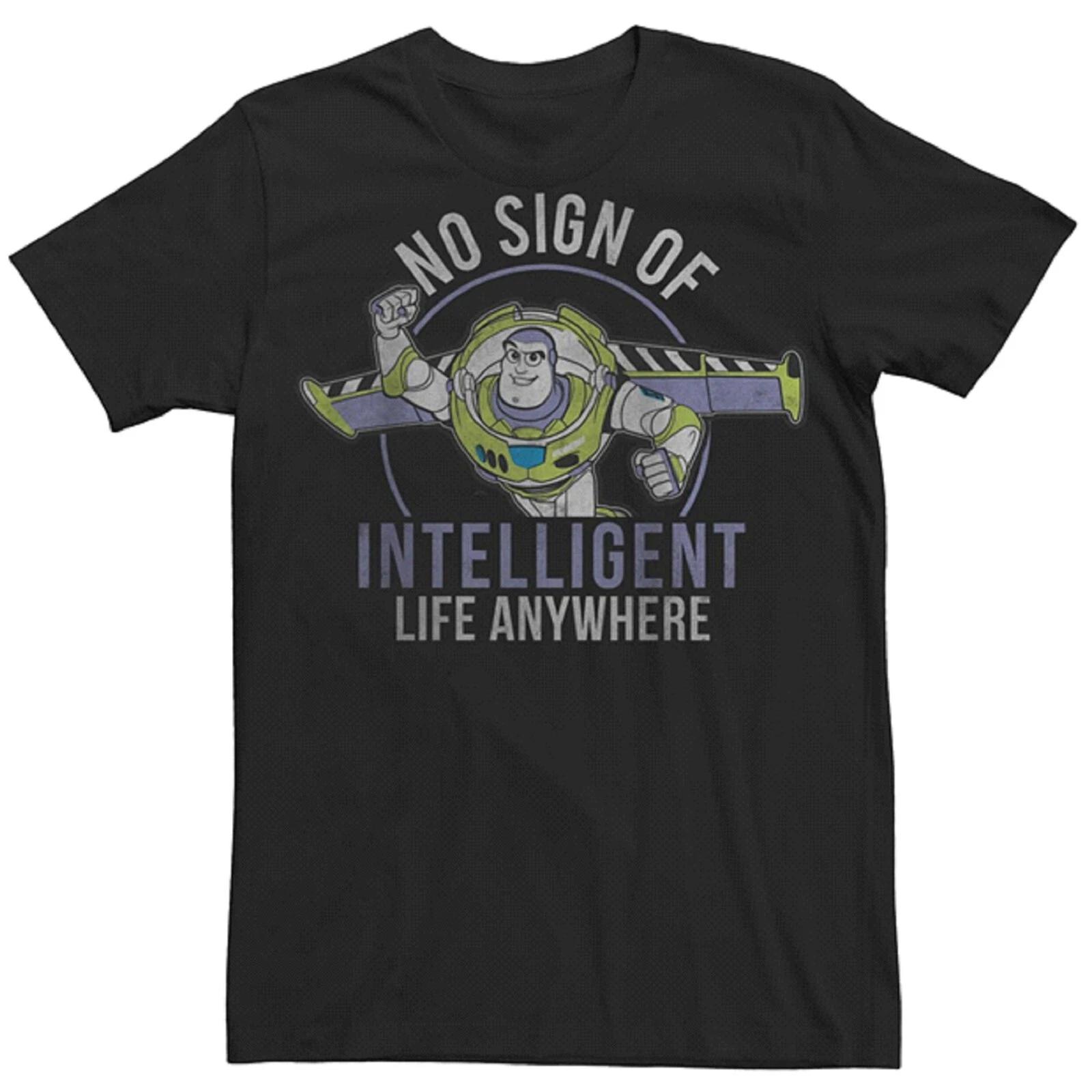 Toy Story Buzz Lightyear No Sign of Intelligent Life Men s Black T-shirt NEW 2XL