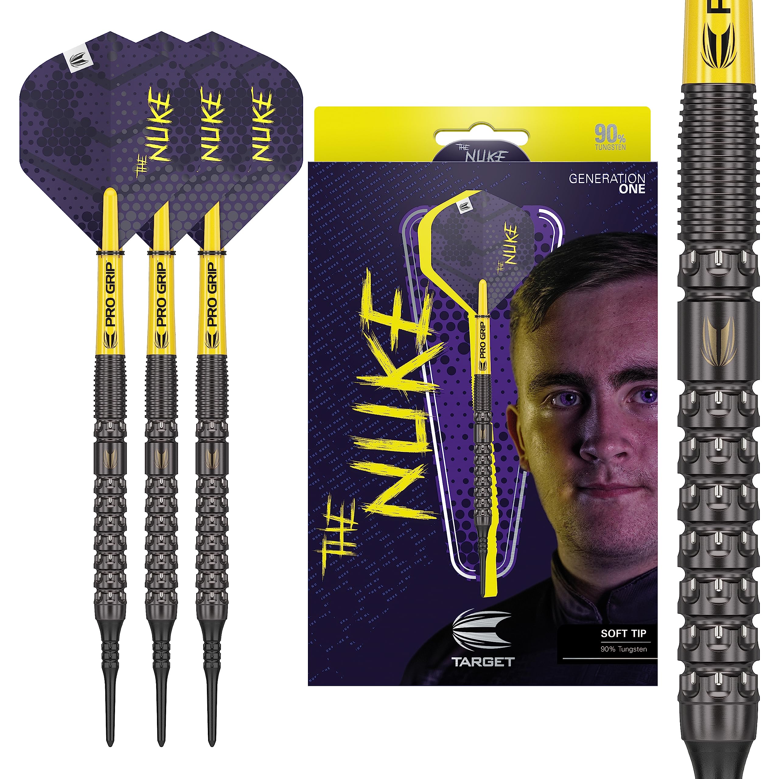 

Target Luke Littler Gen1 Soft Tip Darts 19g 90% чёрный