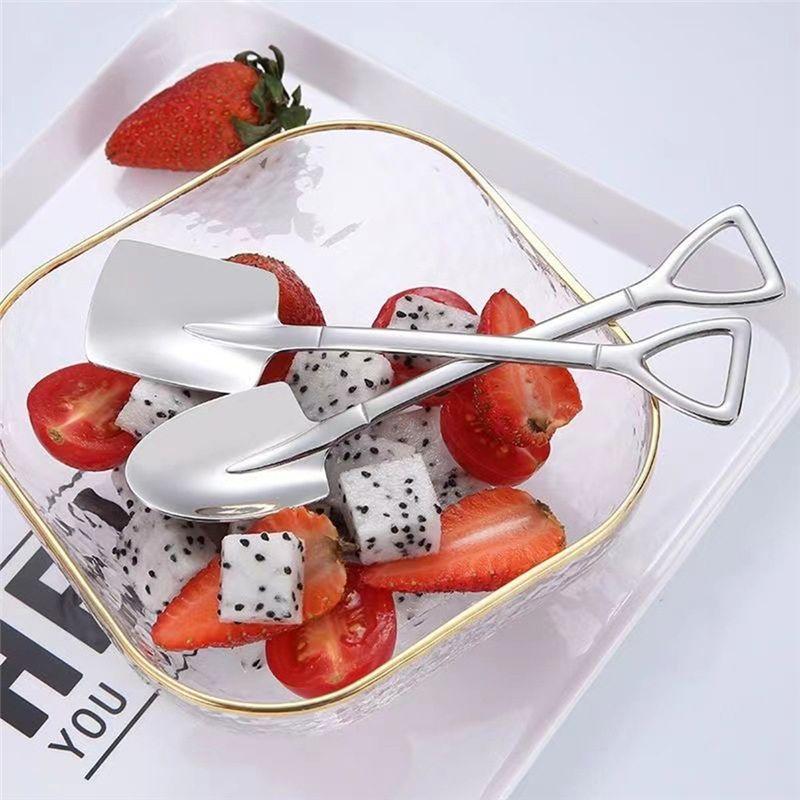 J1UL1N Watermelon Scoop Square Stirring Spoon Coffee Spoon Ice Cream Spoon